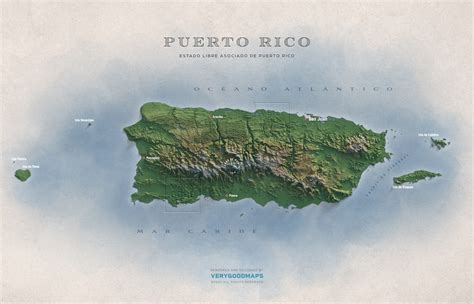 Verygoodmaps On Twitter Very Exaggerated Topographic Map Of Puerto