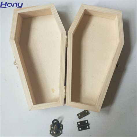 Bulk Small Wholesale Unfinished Wooden Jewelry Craft Chest Coffin