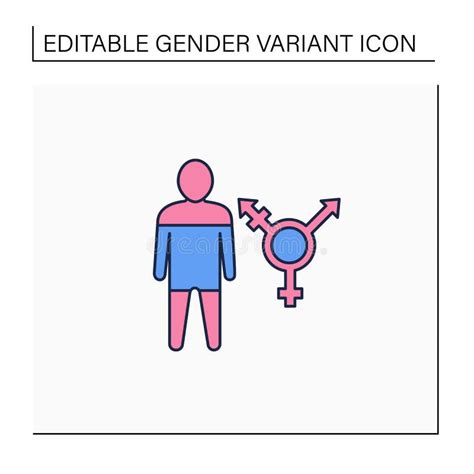 Gender Norms Concept Gender Symbols Breaking In Pieces Stock Vector