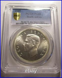 South Africa 1949 George VI Five Shillings 5 Shillings Crown PCGS