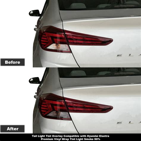 Hyundai Elantra Tail Light Tint Smoke Tynt Overlay Wrap Mods