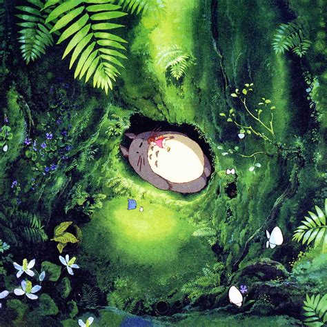 Japan Totoro Art Green Anime Illustration, Green Anime Aesthetic HD ...