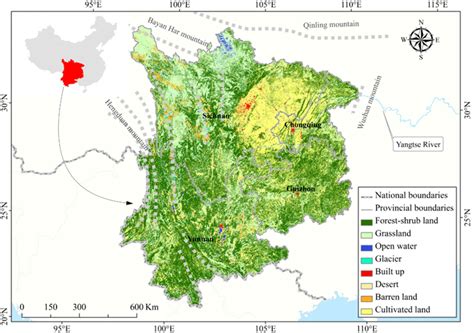 Location And Ecosystem Type Distribution Map For Southwest China We