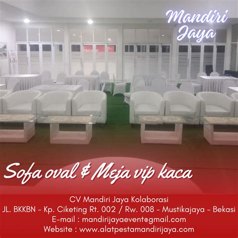 Penyewaan Sofa Oval Putih Dan Meja Vip Kaca Jakarta Spesialis Jasa