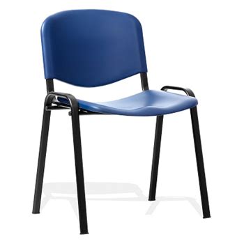 Iso Blue Plastic Stacking Chair Canteen Chairs Office Chairs