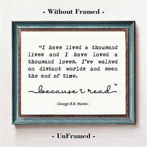 Amazon I Have Lived A Thousand Lives Library Art Print