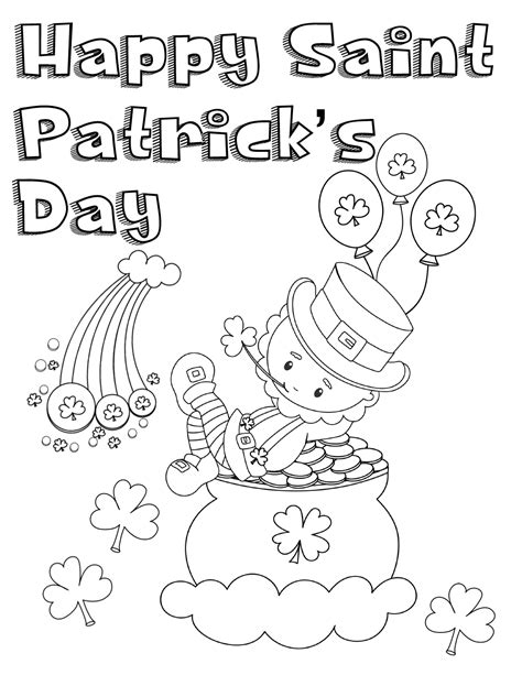 Free Printable Saint Patricks Day Coloring Pages Calendar Printables