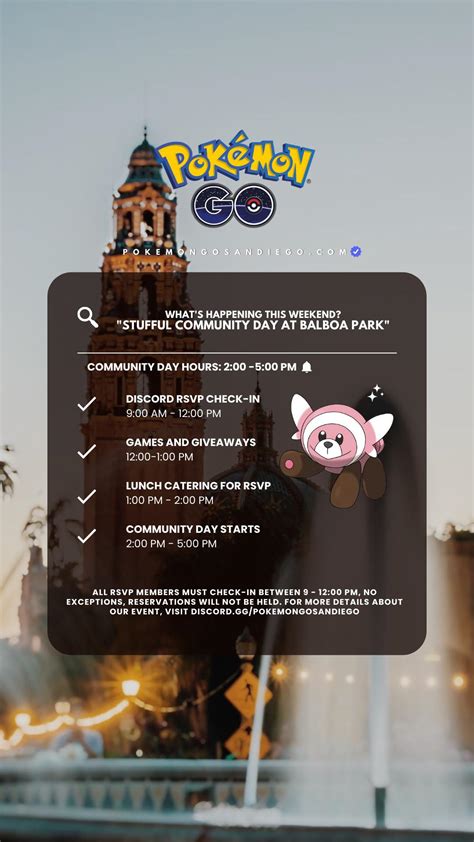 Pokémon Go Event Stufful Community Day Event Times Rsandiegan