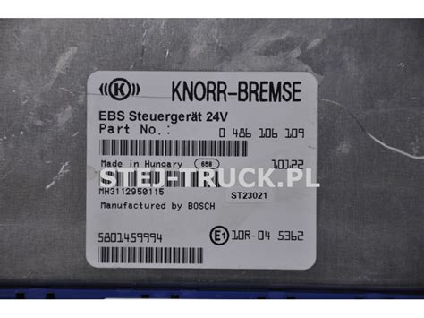 STEROWNIK EBS KNORR BREMSE 0486106109 IVECO 5801459994