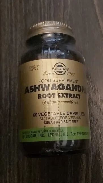 Solgar Ashwagandha Root Extract Vegetable Capsules Vegan Friendly