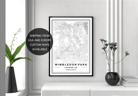 WIMBLEDON PARK MAP High Res Map Map of Wimbledon Park - Etsy