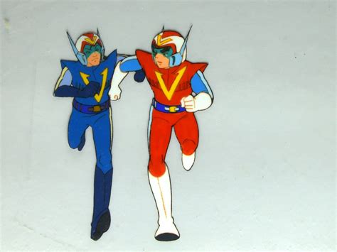 Chōdenji Robo Combattler V Hyōma and Juzō 2 layer Production Cel in