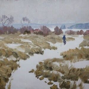 Landscape Painting Impressionism Winter Landscape Antique Oil Painting