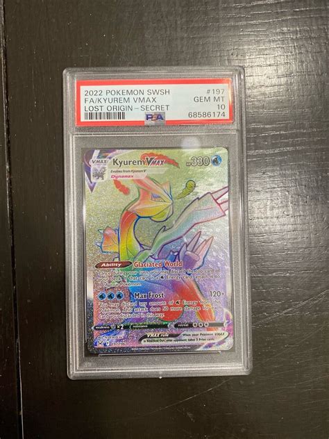 Pokemon Lost Origin Kyurem Vmax Secret Rainbow Rare Off