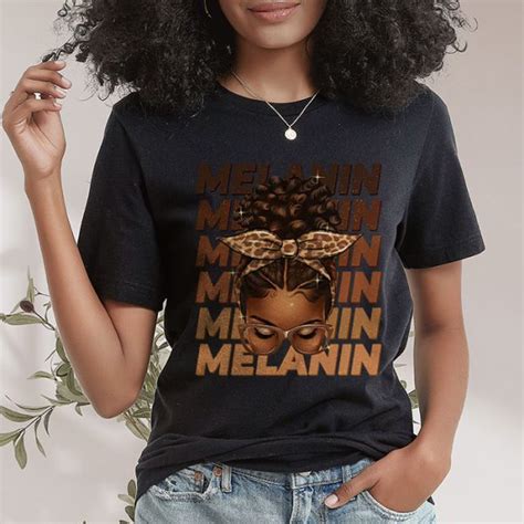 Melanin Afro Natural Hair Queen Cute Black Girl Magic T T Shirt