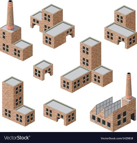 Buildings Brick Royalty Free Vector Image Vectorstock