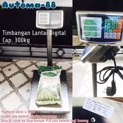 Jual Timbangan Digital Duduk Lantai 300kg Barang Beras Sayur Buah