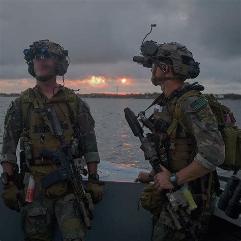 Us Marine Corps Raiders With The 3d Marine Raider Battalion Ride On A