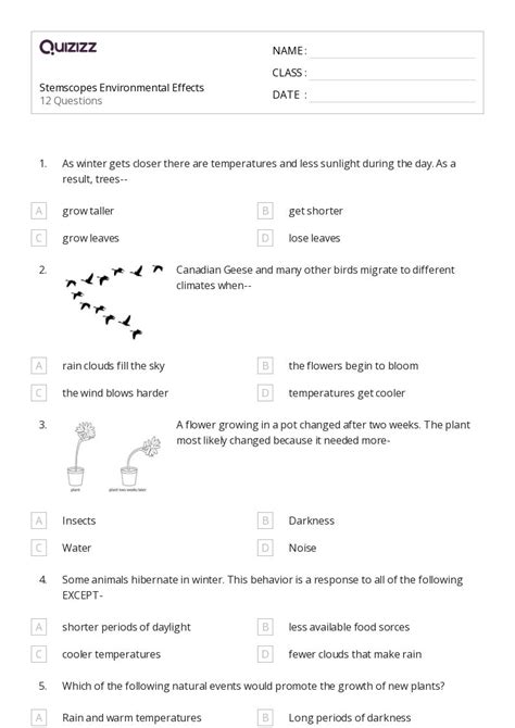 50 Environmental Science Worksheets For 2nd Grade On Quizizz Free And Printable