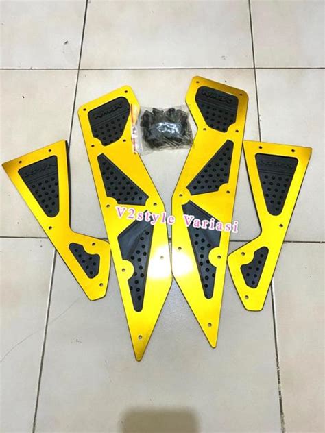 Full Set Borders Yamaha Nmax Old Karet Pijakan Kaki Plat Aluminium