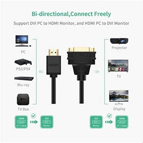 UGREEN HDMI Male To DVI Female Adapter Cable 22cm 20136 At Rs 389