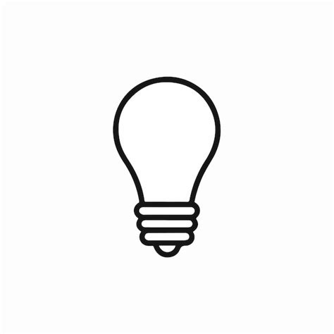 Premium Vector Black Isolated Outline Icon Of Light Bulb On White