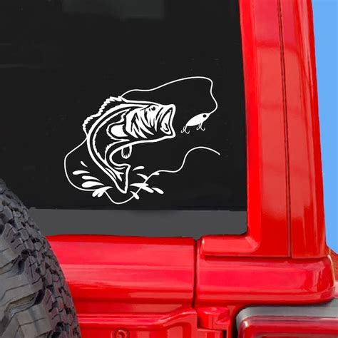 Bass Car Decal Etsy