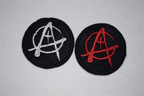 Christian Anarchy Patch Embroidered Ahimsa Logo Symbol Etsy