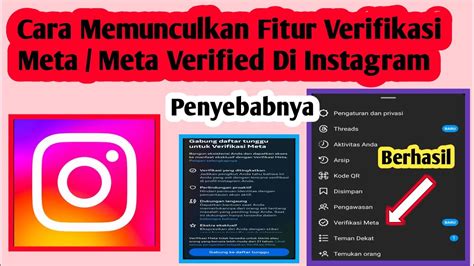 Cara Memunculkan Fitur Verifikasi Meta Di Instagram Meta Verified