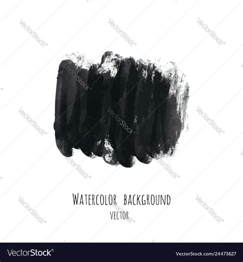 Dark Black Ink Watercolor Frame Royalty Free Vector Image