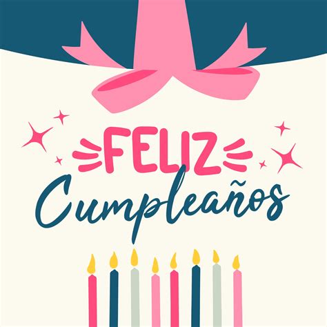 Happy Birthday In Spanish Candles Card Boomf