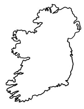 Ireland Blank Map Full Page By BAC Education TPT