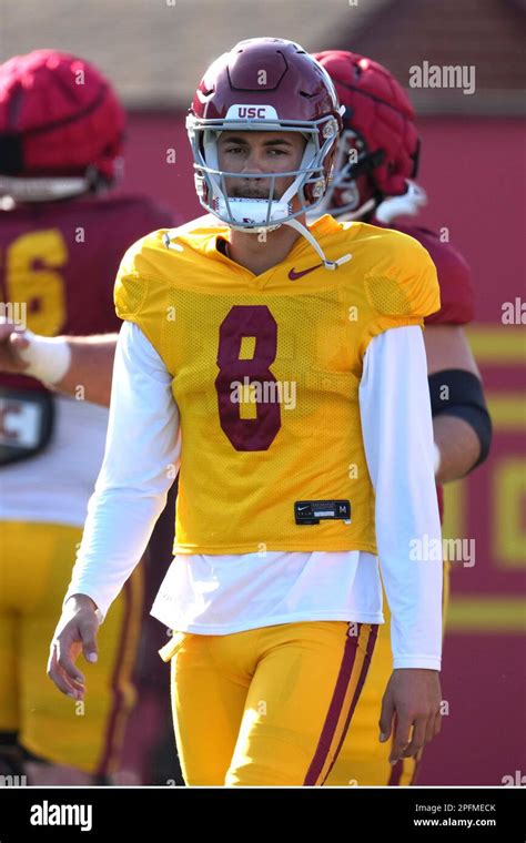 Southern California Trojans Quarterback Malachi Nelson 8 During