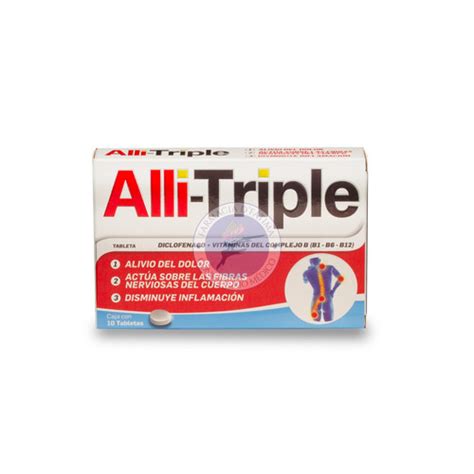 Alli Triple Diclofenaco Vitaminas Del Complejo B Tabletas