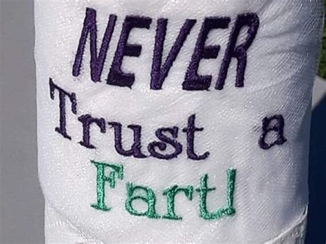 Never Trust A Fart Embroidery Digital Design File With A 4x4 Etsy