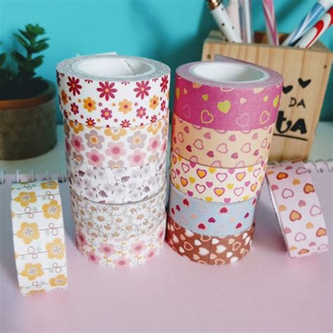 Washi Tape Fita Adesiva Decorada Mm X M Shopee Brasil