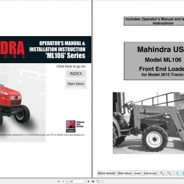 Mahindra Tractor MAX26XL Shuttle MAX26XL HST Operator S Manual 031311