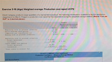 Solved Exercise 3 16 Algo Weighted Average Production