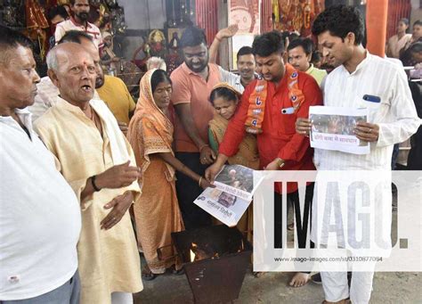 Patna India October 28 Bjp Supporters Demonstrating Against Rjd Mla