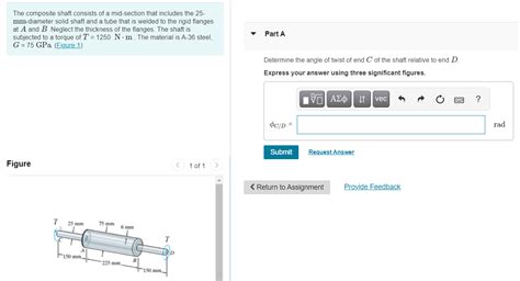 Solved The Composite Shaft Consists Of A Mid Section That Chegg