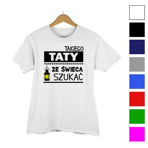 T shirt Dzień Ojca Takiego Taty Ze Świecą Szukać Ocean prezentow