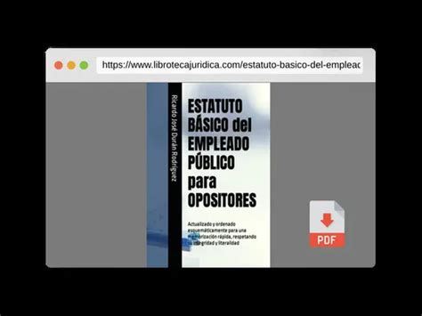 Libro ESTATUTO BÁSICO del EMPLEADO PÚBLICO para OPOSITORES Actualizado