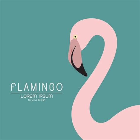 Vetor De Um Desenho De Flamingo Sobre Fundo Azul Animais Selvagens