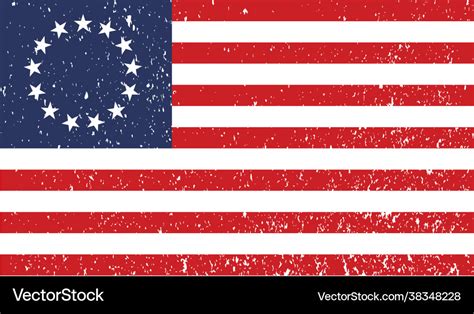 Betsy Ross Flag Victory 1776 Royalty Free Vector Image