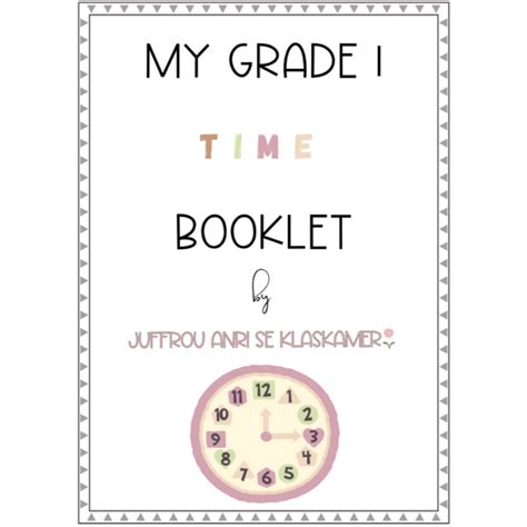 My Grade 1 Time Booklet • Teacha