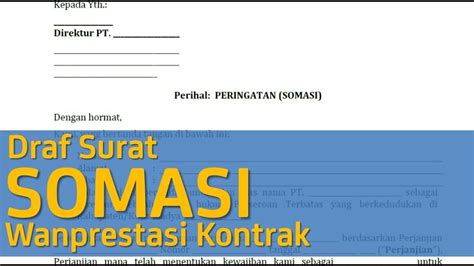 Inilah Contoh Surat Somasi Teguran Cara Membuat Surat Dinas