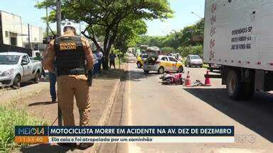 Meio Dia Paraná Londrina Motociclista morre em acidente na avenida