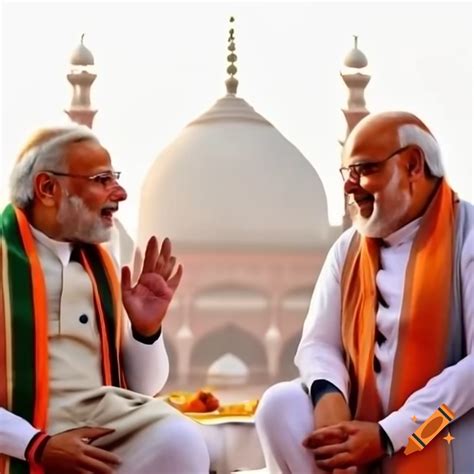 Narendra Modi And Amit Shah Engaged In Conversation With Saffron