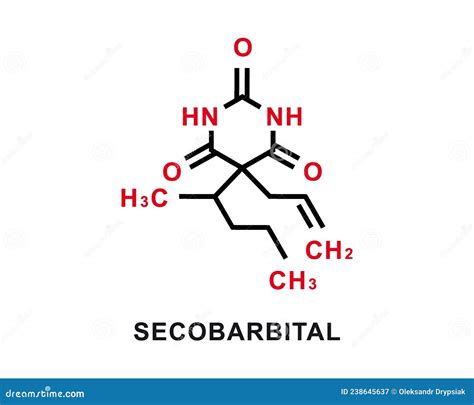 Secobarbital Molecule Molecular Structures Seconal Sedative Hypnotic Drug 3d Model