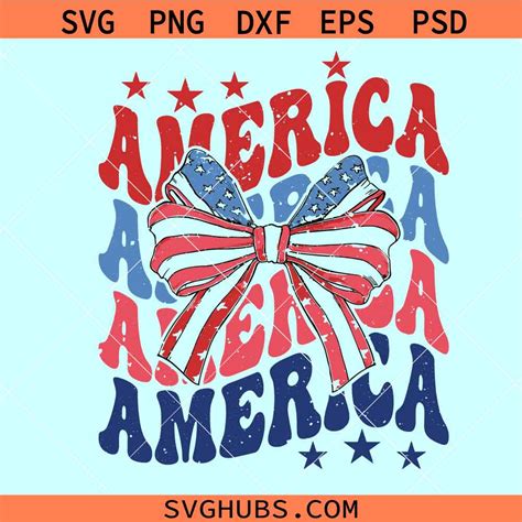 Coquette American Flag Svg Coquette 4th Of July Svg Patriotic America Svg